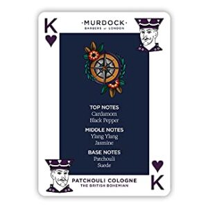 Murdock London Patchouli Cologne| Heady, Spicy, British Bohemian | Cardamom and Jasmine with Spicy Base Notes | Made in England | 3.4 oz