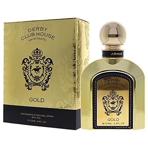 ARMAF Derby Club House Gold EDT Spray Men, Woody Spicy, 3.4 Fl Oz