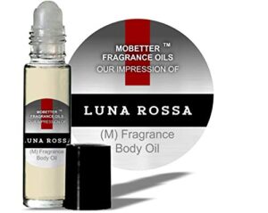 mobetter fragrance oils’ our impression of lunna r o s s a cologne men body oil 1/3 oz roll on glass bottle
