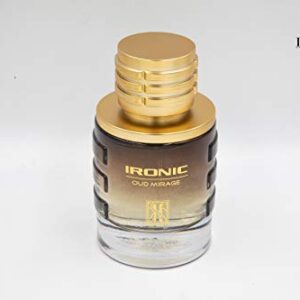 Dumont Ironic Oud Mirage Pour Homme (3.4 Fl. Oz) Eau De Perfum – Perfume Body Spray for Men, Boys, Him - Long Lasting Cologne with Tobacco, Leather, Grapefruit, Woodsy Masculine Scent