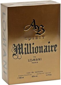 ab spirit millionaire by lomni cologne for men 3.3oz / 100ml edt spray