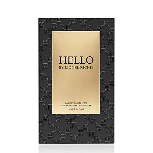 Lionel Richie Hello For Men - Classic Yet Adventurous, Effortlessly Seductive Eau De Toilette For Him - Refreshing Fougère Blend With Warm, Amber Notes - Intense, Long Lasting Fragrance - 1 oz