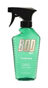 bod man fresh guy for men fragrance body spray, 8 oz