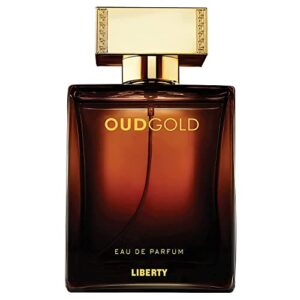 liberty luxury oudgold perfume for men and women (50ml/1.7oz), eau de parfum (edp), crafted in france, long lasting smell, woody notes.