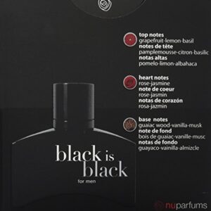 Spectrum Perfumes Black is Black Eau De Toilette Spray for Men, 3.4 Ounce