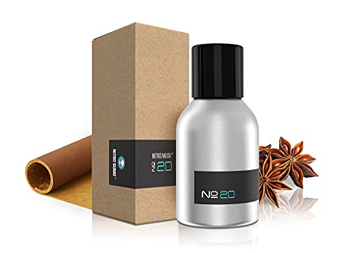 Original Nitro Musk version of Code, No. 20, 1.5oz of Pure Concentrated Cologne Oil, Cologne for Men, Ingeniously Crafted Using the Finest Ingredients by Musk and Hustle in the U.S.