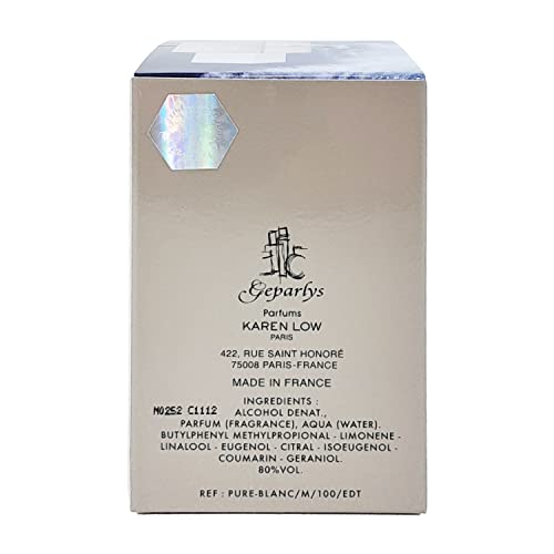 Karen Low Pure Blanc 3.4 OZ EDT Spray Mens New