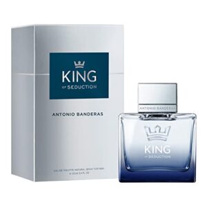 antonio banderas perfumes – king of seduction – eau de toilette for men – long lasting – masculine, intense and energetic fragrance – bergamot and apple notes – ideal for day wear – 3.4 fl oz