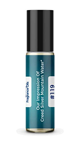 Quality Fragrance Oils' Impression #119, Compatible with Silver Mountain Water for Men (10ml Roll On)