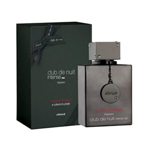 armaf club de nuit intense men limited edition pure parfum, black, woody spicy masculine scent, 3.6 fl oz