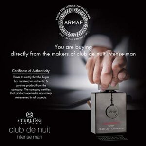 ARMAF Club De Nuit Intense Men Limited Edition Pure Parfum, Black, Woody Spicy Masculine Scent, 3.6 Fl Oz