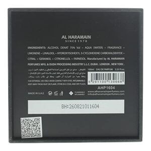 Al Haramain L'Aventure Eau de Parfum, 3.33 Ounce (100 ml) - For Creed Aventus Lovers, Black