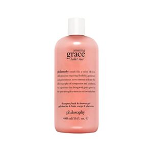 philosophy amazing grace ballet rose shampoo, bath & shower gel, 16 oz