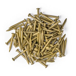 Hardware Philosophy Pure Brass Nails, 0.6 Inch, Bag of 100 - Architectural, Interior Design, Doors, Furniture Cabinet Customization Hardware