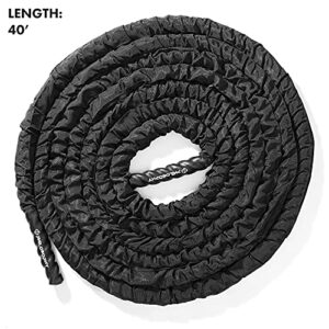 Philosophy Gym 40 Foot Exercise Battle Rope 2 Inch Diameter with Cover and Anchor Kit