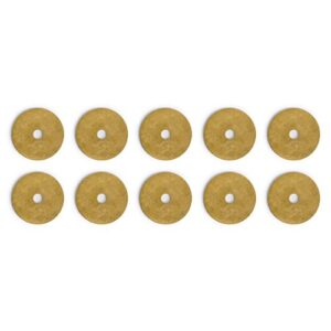 Hardware Philosophy 10 Plain Round Washers Brass Hardware 1.1"