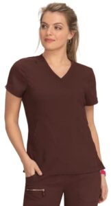 koi lite 316l women’s philosophy limited edition scrub top brown taupe m