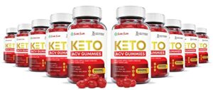 justified laboratories (10 pack) sure slim keto acv gummies 1000mg with pomegranate juice beet root b12 600 gummys