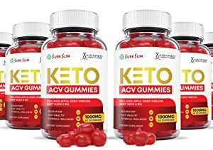 Justified Laboratories (10 Pack) Sure Slim Keto ACV Gummies 1000MG with Pomegranate Juice Beet Root B12 600 Gummys