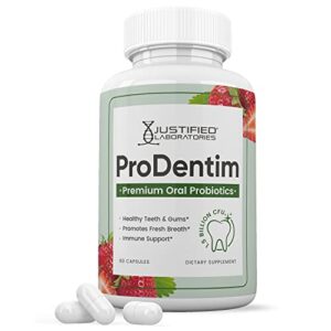 prodentim 1.5 billion cfu oral probiotic supports strong healthy gums teeth bad breath 60 capsules