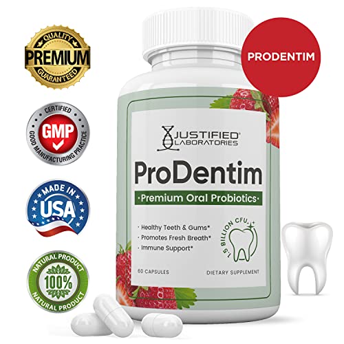 Prodentim 1.5 Billion CFU Oral Probiotic Supports Strong Healthy Gums Teeth Bad Breath 60 Capsules