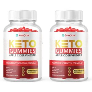 sure slim keto gummies – vegan, non gmo – sure slim acv keto gummies with apple cider vinegar, sureslim keto gummies with acv for ketosis, advanced formula ketogenic (2 pack)