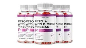 f1 acv gummies, apple cider vinegar ketosis, 1500mg once a day,, new time released strong formula, f 1 f-1 ketos shark gummy, plus ketogenic support supplement, (5 pack) 150 day supply tank