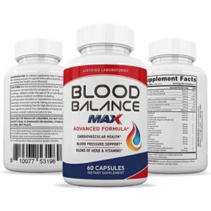 Justified Laboratories Blood Balance Max 1295MG Formula All Natural Supplement Pills 60 Capsules