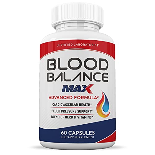 Justified Laboratories Blood Balance Max 1295MG Formula All Natural Supplement Pills 60 Capsules