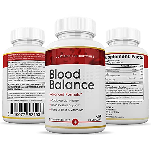 (5 Pack) Blood Balance Advanced Formula 620MG All Natural Formula Supplement Pills 300 Capsules