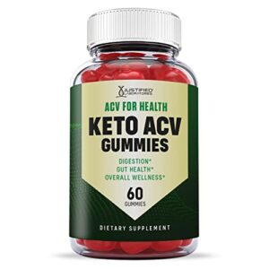 Justified Laboratories (2 Pack) ACV for Heath Keto ACV Gummies 1000MG with Pomegranate Juice Beet Root B12 120 Gummys