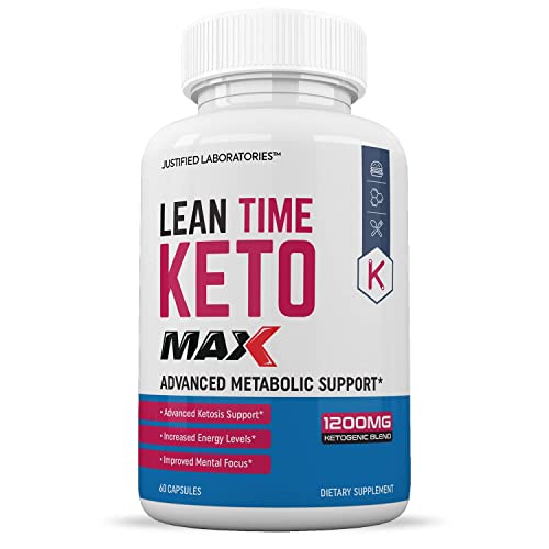 (5 Pack) Lean Time Keto 1200MG Pills Includes Apple Cider Vinegar goBHB Strong Exogenous Ketones Advanced Ketogenic Supplement Ketosis Support for Men Women 300 Capsules