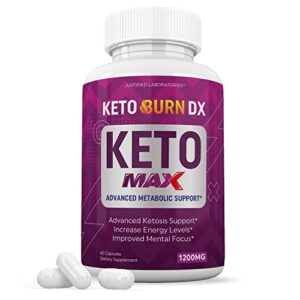 keto burn dx max pills 1200mg includes includes apple cider vinegar gobhb exogenous ketones advanced ketosis support for men women 60 capsules