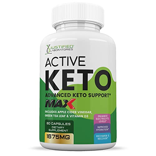 Justified Laboratories (5 Pack) Active Keto ACV Max Pills 1675 MG Formulated with Apple Cider Vinegar Keto Support Blend 300 Capsules