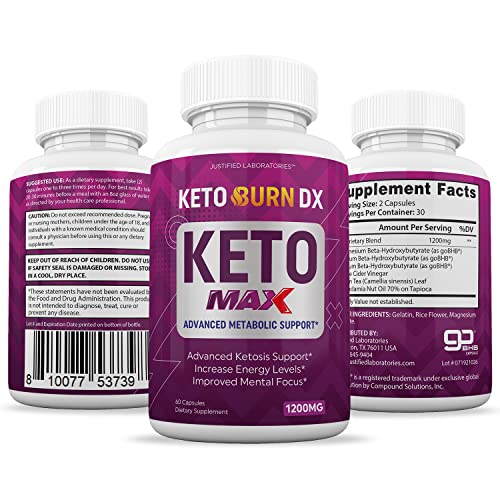 (3 Pack) Keto Burn DX Max Pills 1200MG Includes Includes Apple Cider Vinegar goBHB Exogenous Ketones Advanced Ketosis Support for Men Women180 Capsules