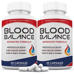 (2 pack) blood balance advanced formula 620mg all natural formula supplement pills 120 capsules