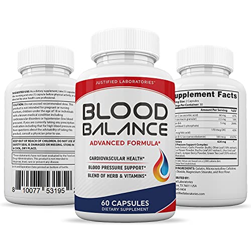 (3 Pack) Blood Balance Advanced Formula 620MG All Natural Supplement Pills 180 Capsules