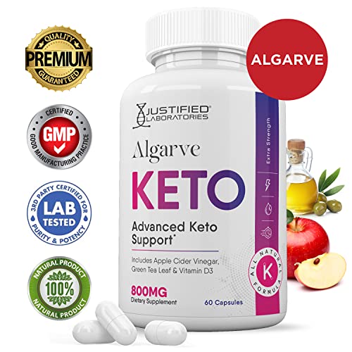 Justified Laboratories (2 Pack) Algarve Keto ACV Pills 1275MG Formulated with Apple Cider Vinegar Keto Support Blend 120 Capsules