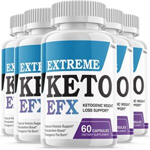 (5 pack) keto efx pills advanced ketogenic formula (300 capsules)