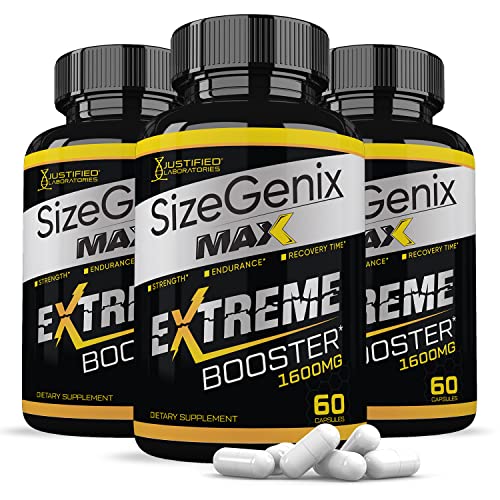 (3 Pack) Sizegenix Max 1600MG All Natural Advanced Men's Health Formula 180 Capsules