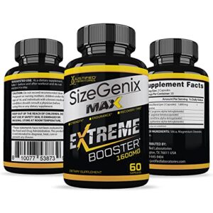 (3 Pack) Sizegenix Max 1600MG All Natural Advanced Men's Health Formula 180 Capsules