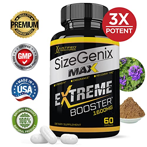 (3 Pack) Sizegenix Max 1600MG All Natural Advanced Men's Health Formula 180 Capsules