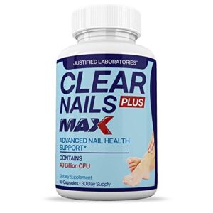 clear nails plus max pills 40 billion cfu probiotic supports strong healthy natural clear nails 60 capsules