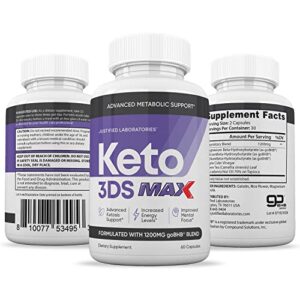 (3 Pack) Keto 3DS Max 1200MG Pills Includes Apple Cider Vinegar goBHB Strong Exogenous Ketones Advanced Ketogenic Supplement Ketosis Support for Men Women 180 Capsules