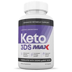 (3 Pack) Keto 3DS Max 1200MG Pills Includes Apple Cider Vinegar goBHB Strong Exogenous Ketones Advanced Ketogenic Supplement Ketosis Support for Men Women 180 Capsules