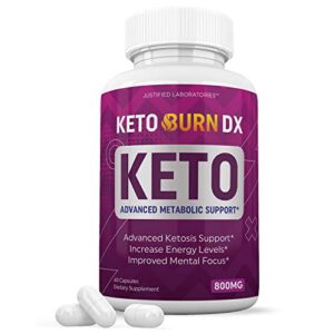 keto burn dx pills 800mg includes apple cider vinegar gobhb exogenous ketones advanced ketosis support for men women 60 capsules