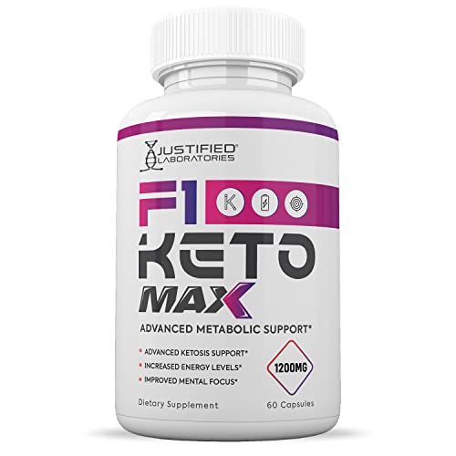 (5 Pack) F1 Keto Max 1200MG Pills Includes Apple Cider Vinegar goBHB Strong Exogenous Ketones Advanced Ketogenic Supplement Ketosis Support for Men Women 300 Capsules