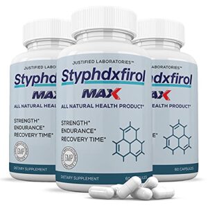 (3 pack) styphdxfirol max 1600mg all natural advanced men’s heath formula 180 capsules
