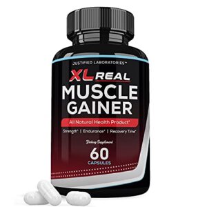 XL Real Muscle Gainer All Natural Advanced Men's Heath Formula 60 Capsules