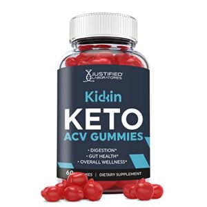 justified laboratories kickin keto acv gummies 1000mg with pomegranate juice beet root b12 60 gummys